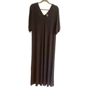 Natori long gray dress sleeping gown loungewear women’s sz M modal blend